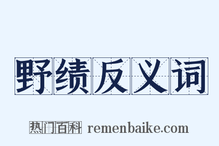 野绩反义词是什么意思的图片